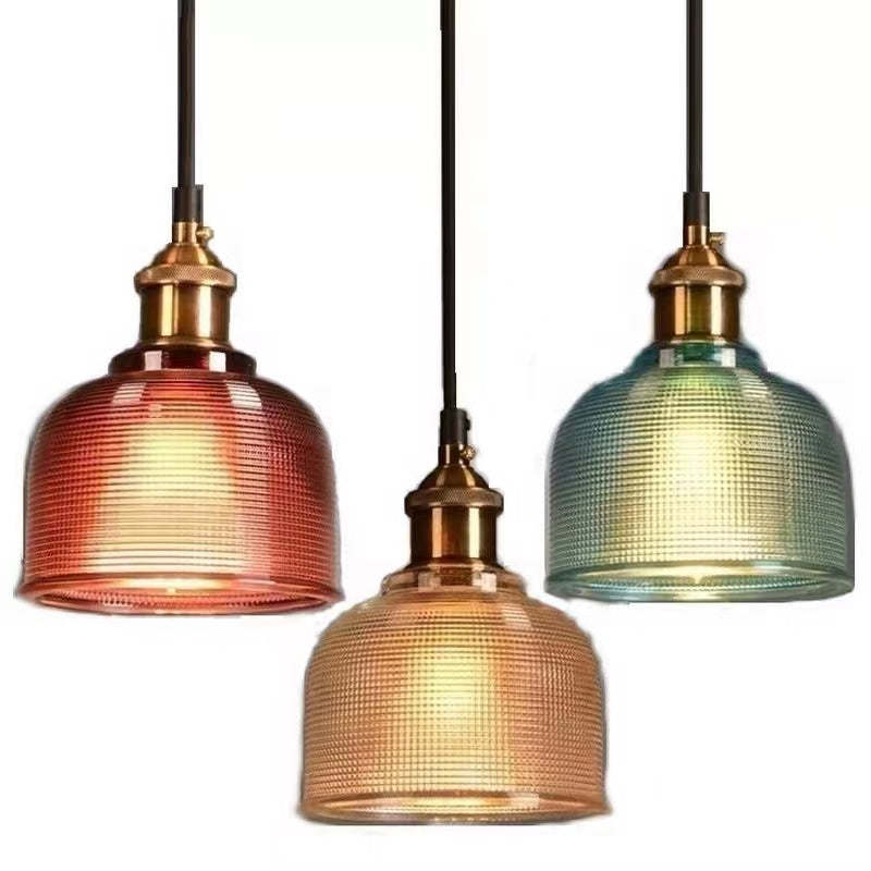 Valentina art deco-pendellamper i farvet glas