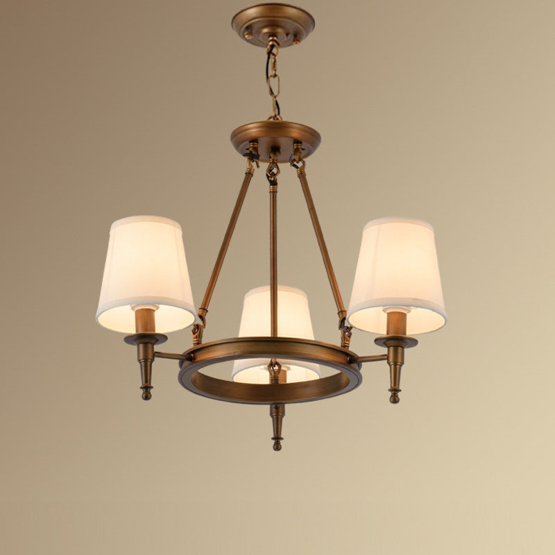 Silva vintage Ring Metal/Fabric Chandelier, Black/Copper