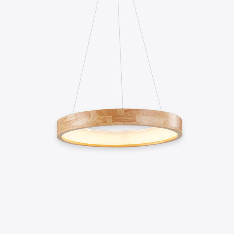 Muto moderne ringformet pendellampe i træ