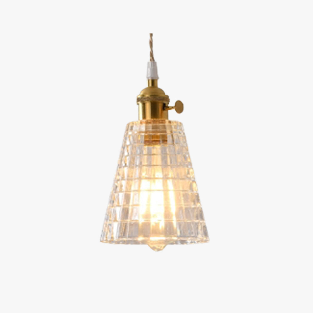 Valentina art deco -tyylinen puhallettu messinki- ja lasiriippuvalaisin, 7 tyyliä