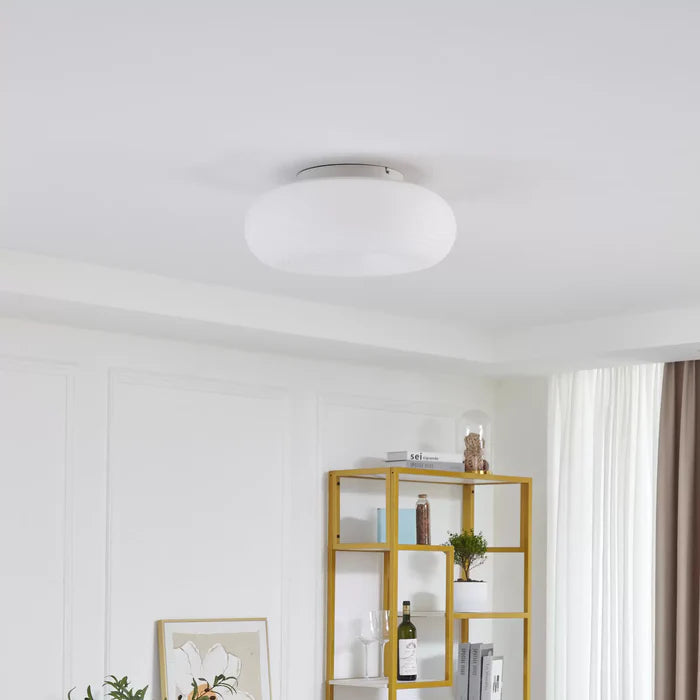 Arisha Flush Mount Ceiling Light Modern, Metal/, White, Bedroom