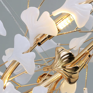 Olivia Modern Ginkgo Blad Metall Keramisk LED Ljuskronor Matsal Vardagsrum Sovrum