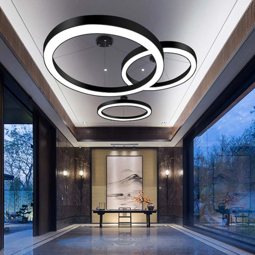 Arisha minimalistisk ringformad taklampa, sovrum