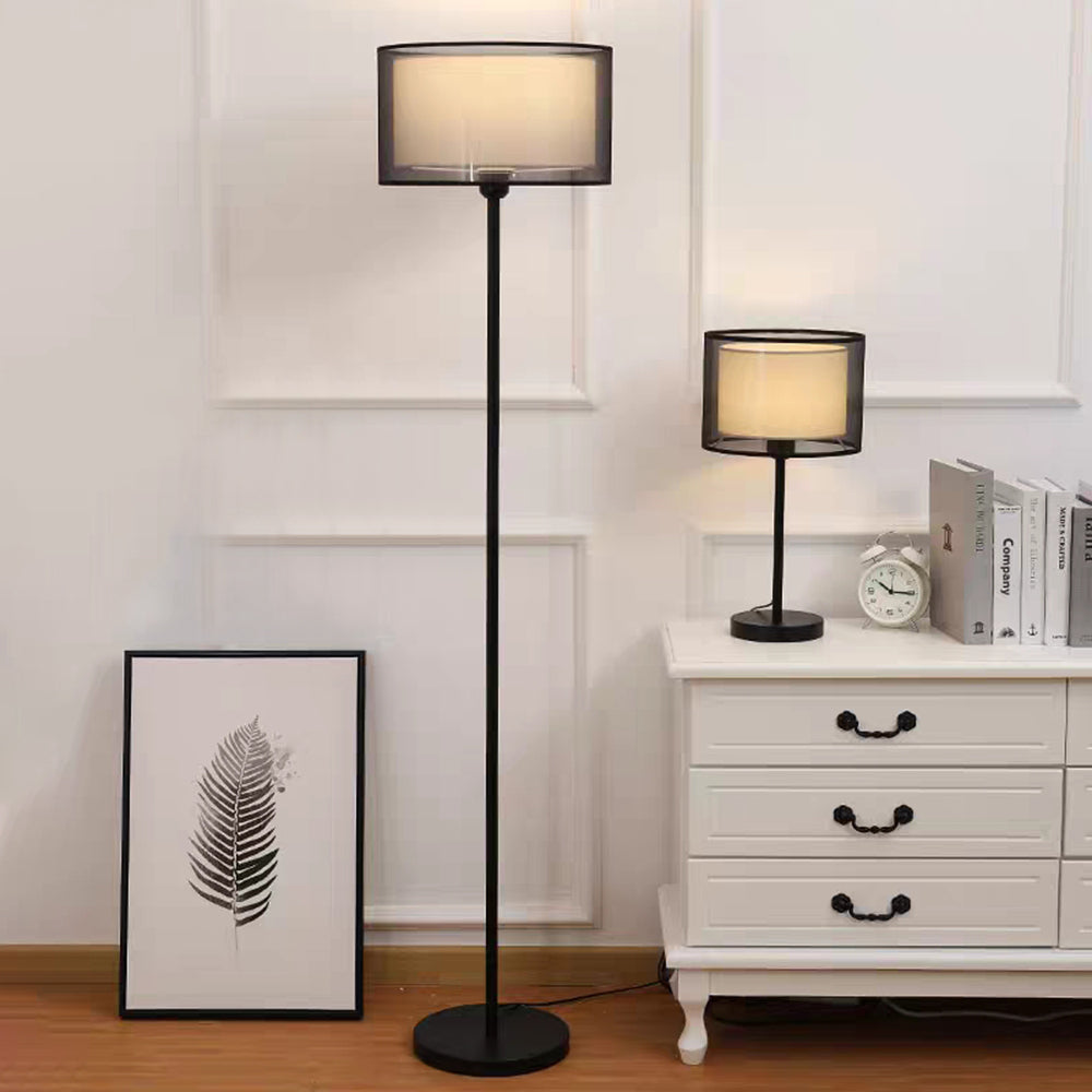 Baines bordslampa och golvlampa med lampskärm i tyg, 2 färger