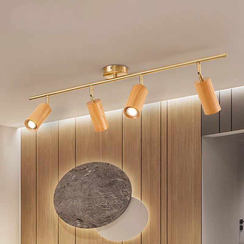 Elvarena LED-skinnebelysning i træ