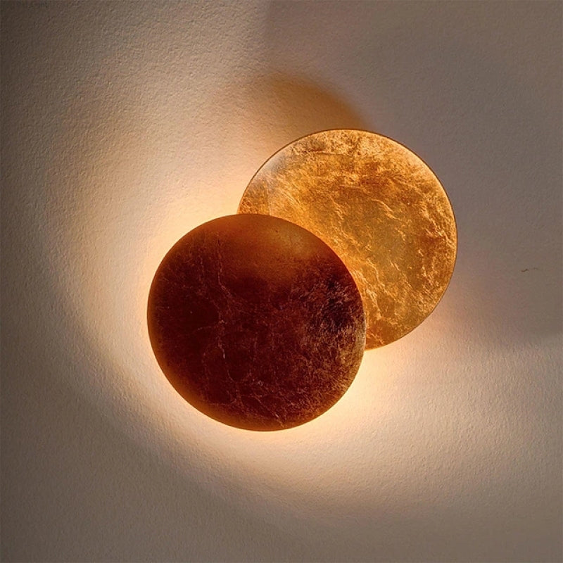Arisha Modern Minimalist Round Moon Eclipse Wall Lamp