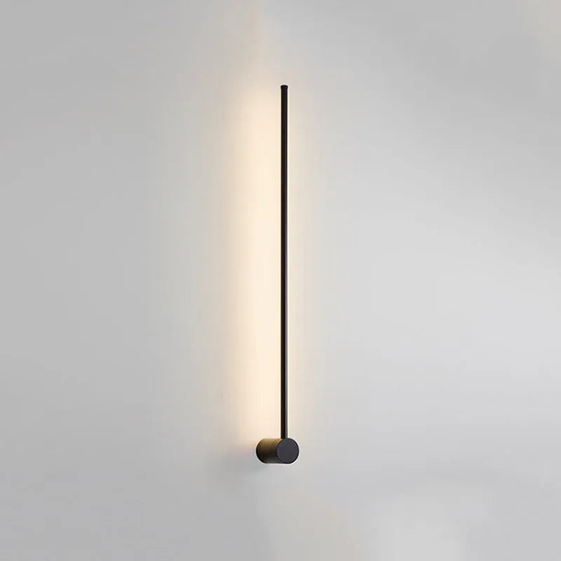 Arisha nútímalegur mínímalískur LED-leslampi á vegg, svartur