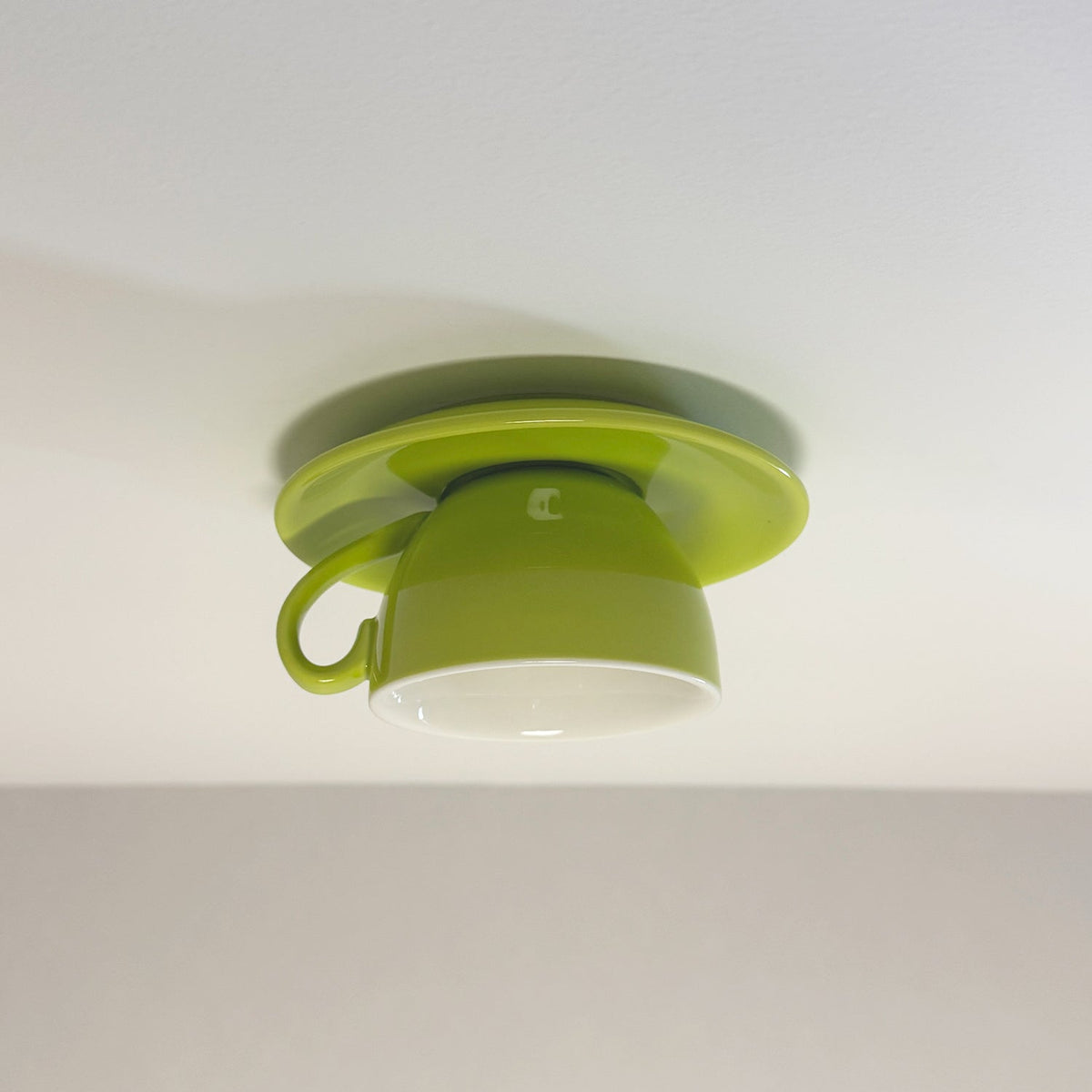 Aria Modern Coffee Cups Ceramic Flush Ceiling Lighting
