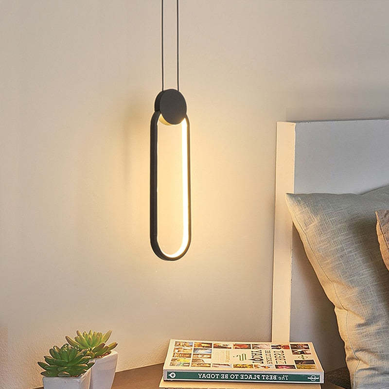 Kori modern svart/vit LED-pendellampa för vardagsrum