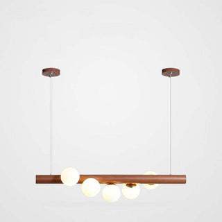 Valentina Modern Design Trä Glas LED Pendellampa Vardagsrum Matsal