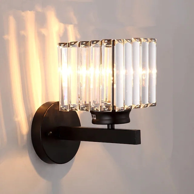 Arisha moderne LED-krystalvæglampe, firkantet/rund