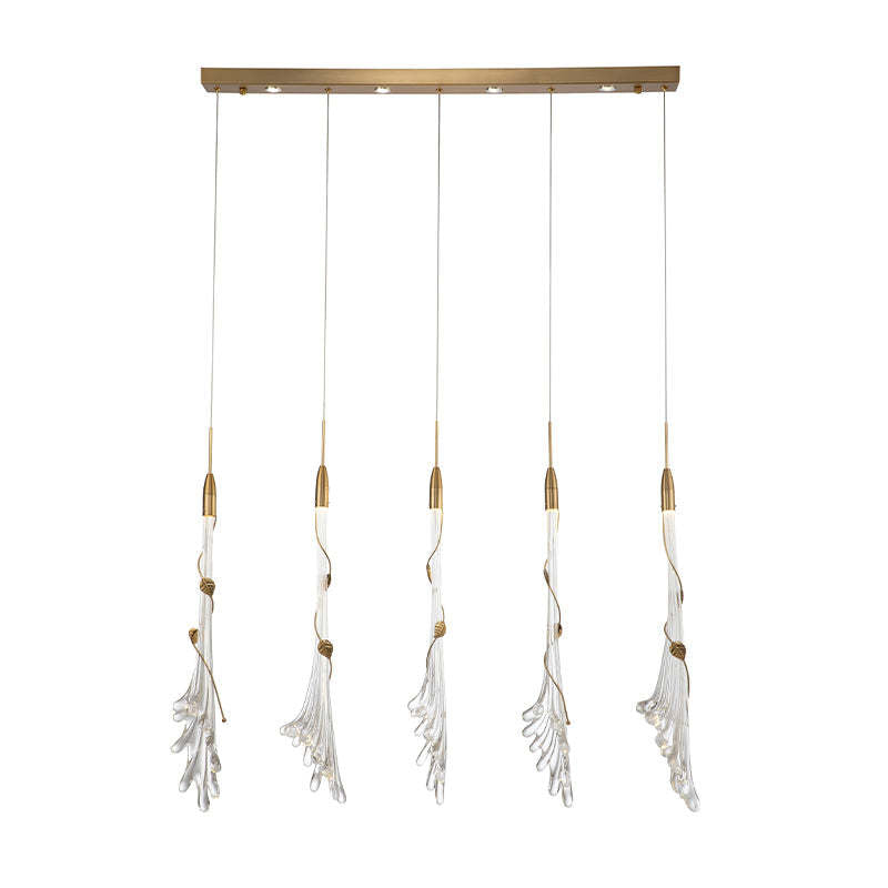 Arisha elegant blommig pendellampa i metall/glas, sovrum