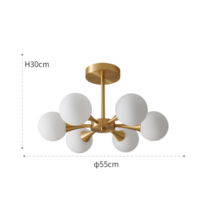 Valentina modern plafond i glas med bubbeleffekt