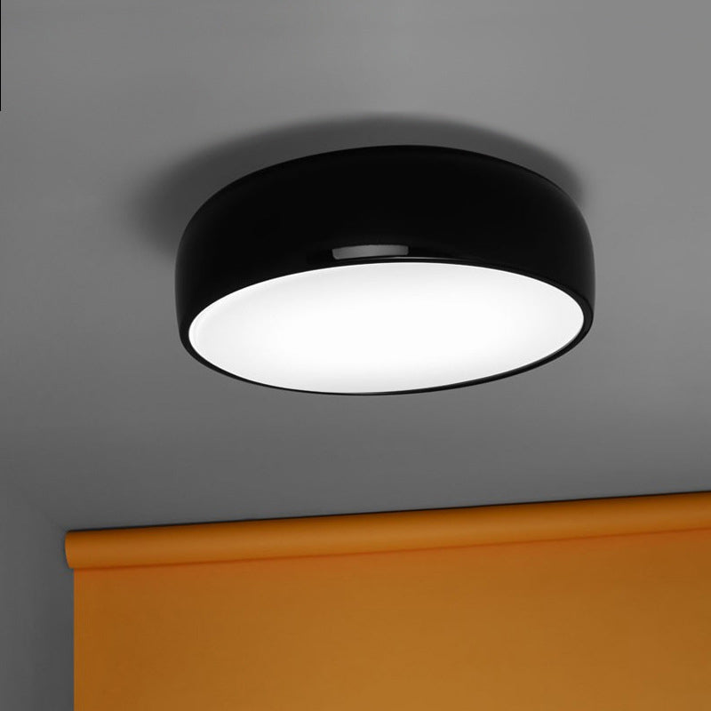 Arisha Modern Dish Shaped Metal Ceiling Light, Black/White