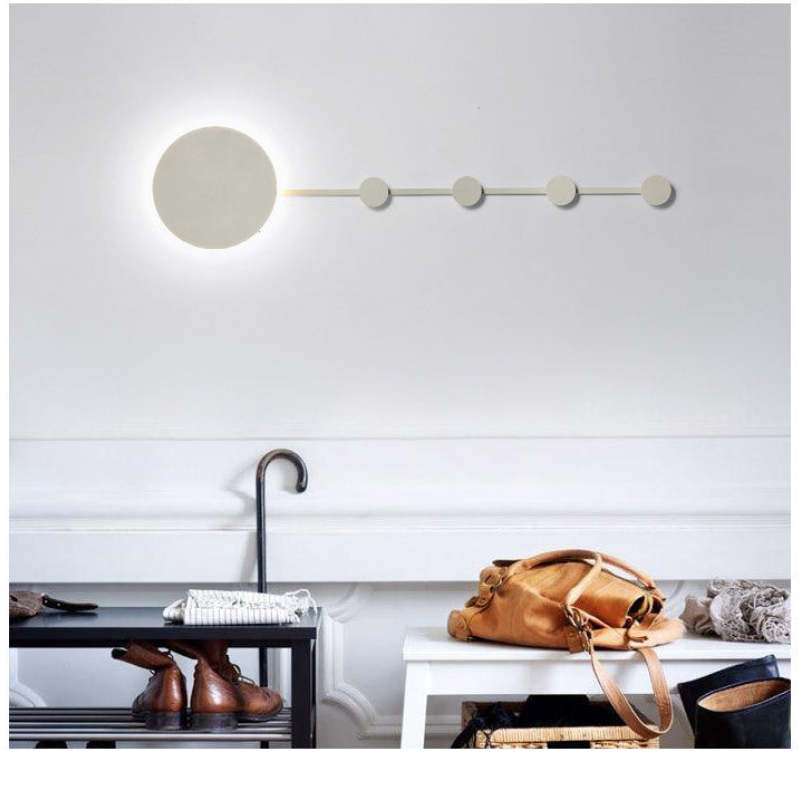Arisha LED-vägglampa för veranda med klädhängare, kreativ vägglampa