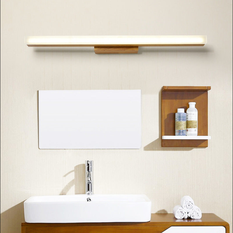 Arisha modern minimalistisk linjär vägglampa i trä, trä/valnöt
