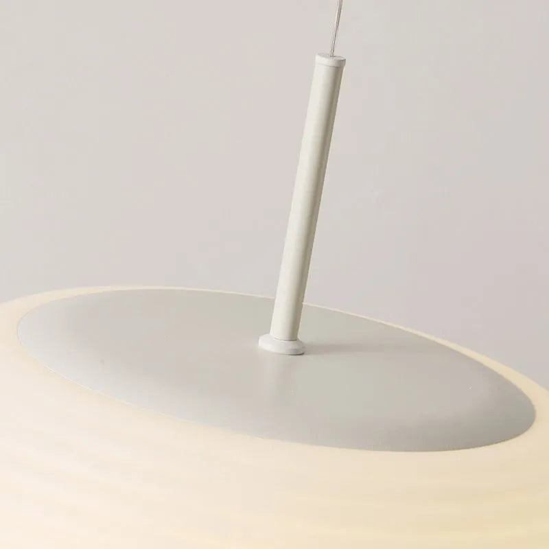 Zoriel Pendant Light White Glass Drum Shape