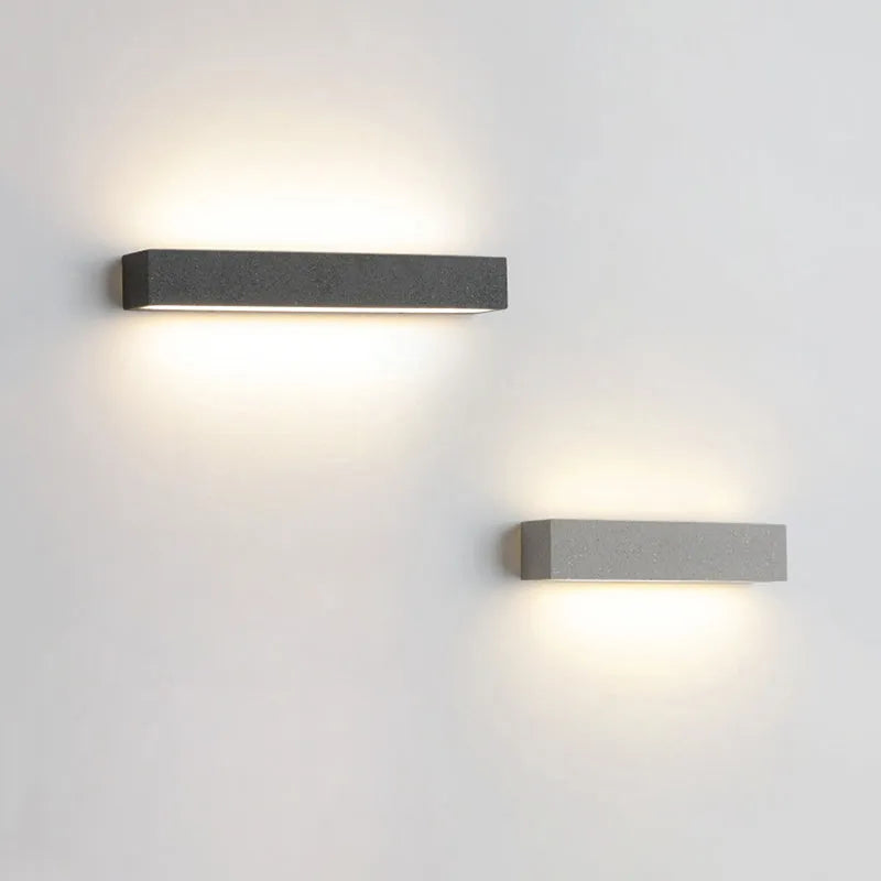 Davel LED-vegglampi fyrir utandyra, svartur og hvítur