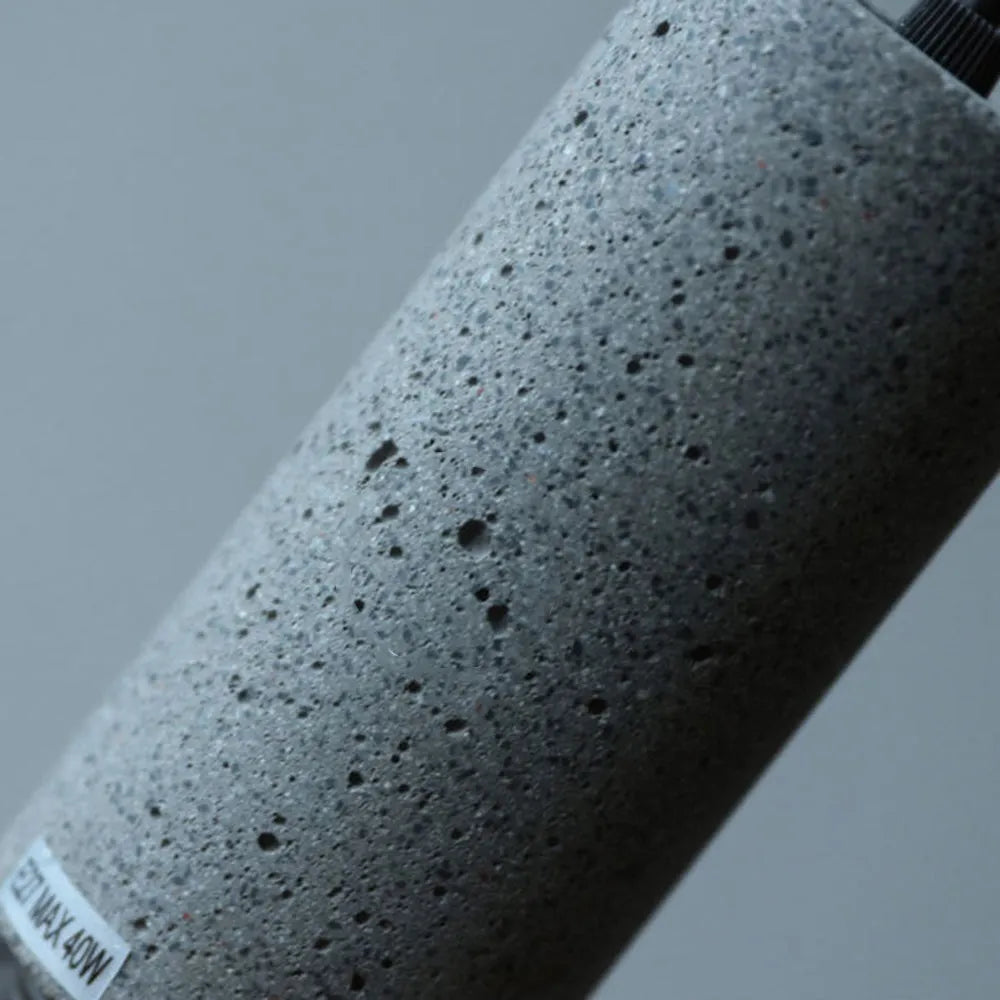 Xenith industriel cylindrisk pendellampe i cement