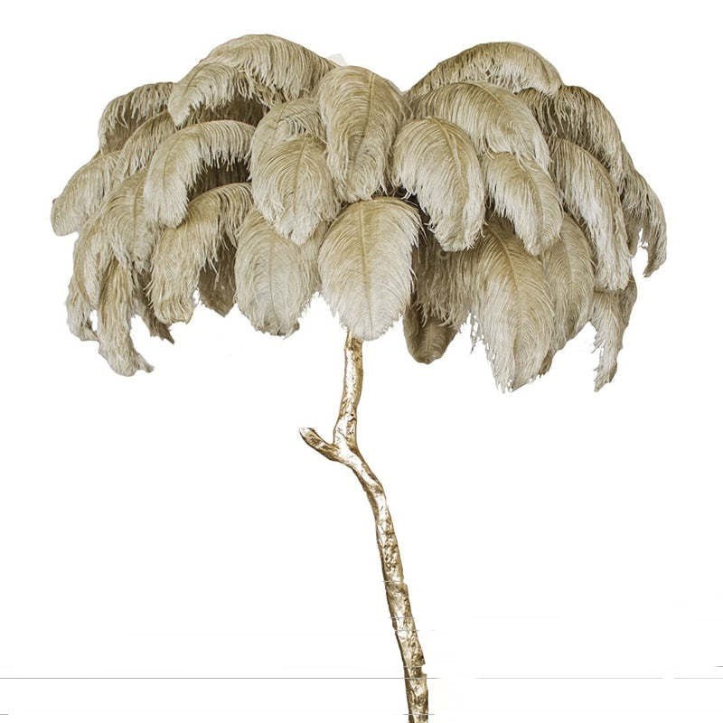 Salenor Nordic Luxury Unique Ostrich Feather Floor Lamp/Table Lamp