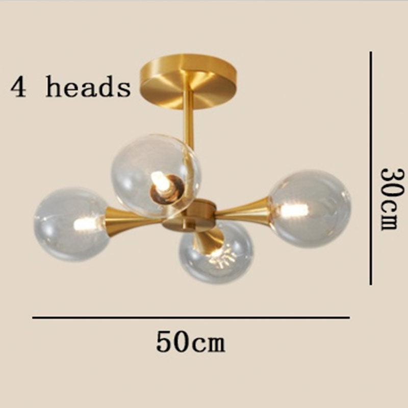 Valentina modern plafond i glas med bubbeleffekt