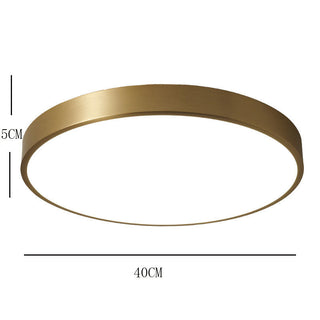 Quinn Design LED Guld Rund Taklampor Metall/Akryl Vardagsrum