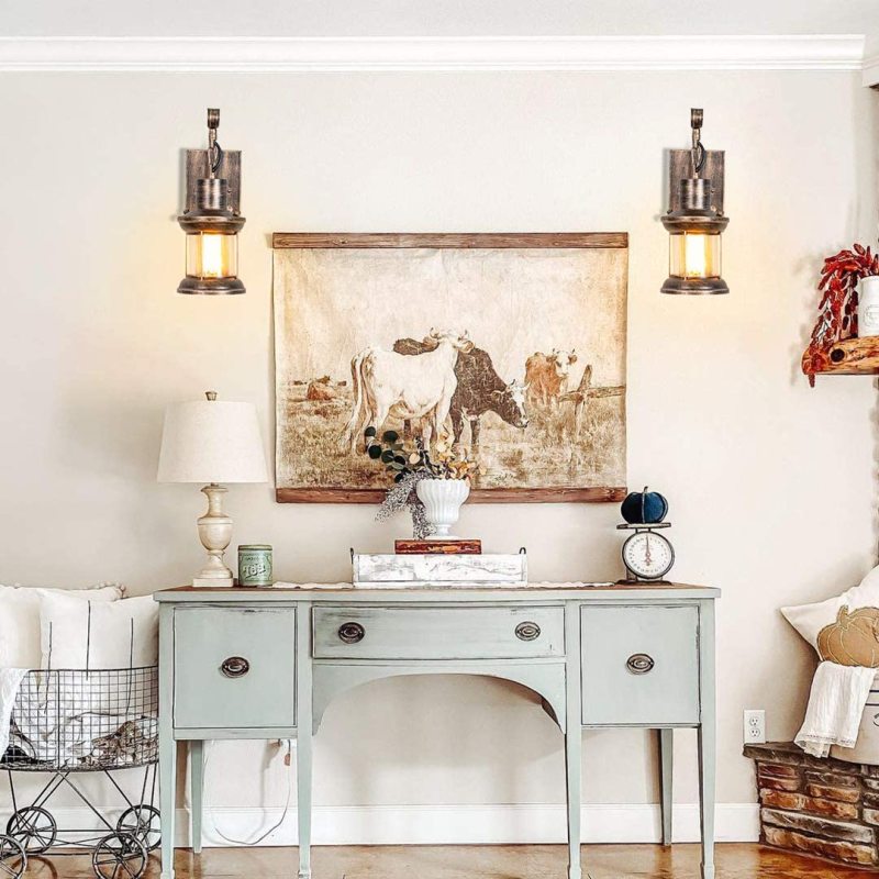 Candeeiro de parede Caldena, estilo industrial, interior retro