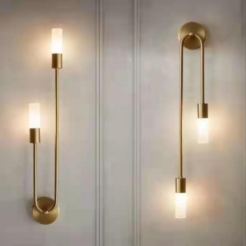 Nexor moderna vägglampor för säng, guld, 2-pack