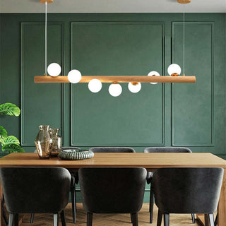 Valentina Modern Design Trä Glas LED Pendellampa Vardagsrum Matsal