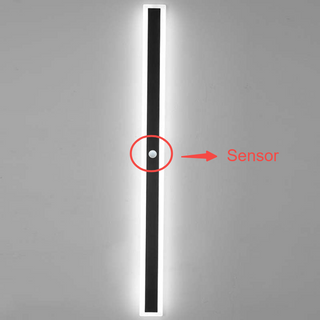 Edge Minimalistisk Linjär Metall LED Vägglampa Trägård Utomhus
