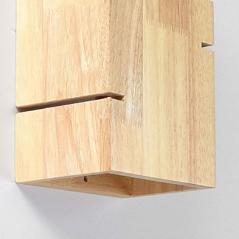 Muto Wall Lamp Rectangular Minimalist, Mounted Bedside, Wood, Bedroom