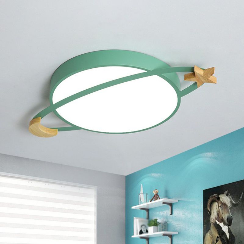 Arisha moderne rund plafond, grå/hvid/grøn