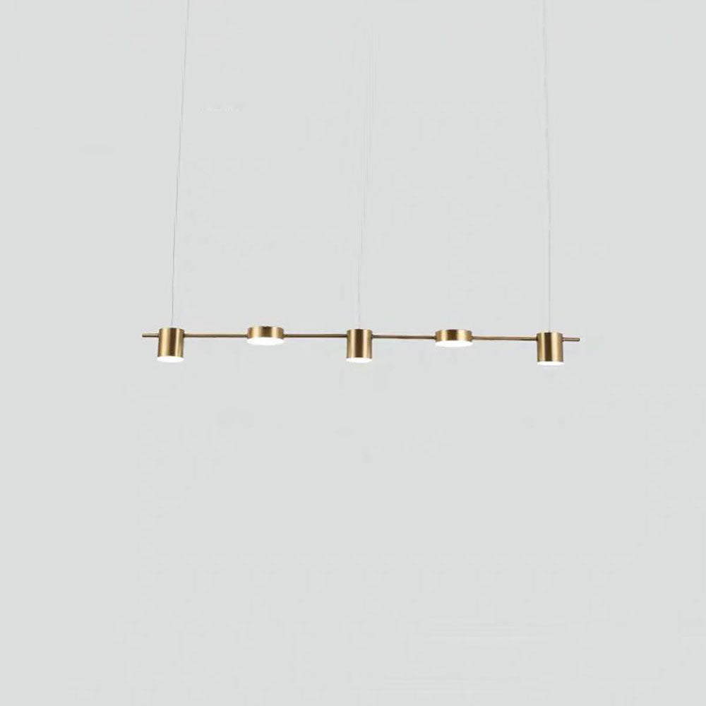 Arisha minimalistisk pendellampa med flera metallskärmar, svart/guldfärgad