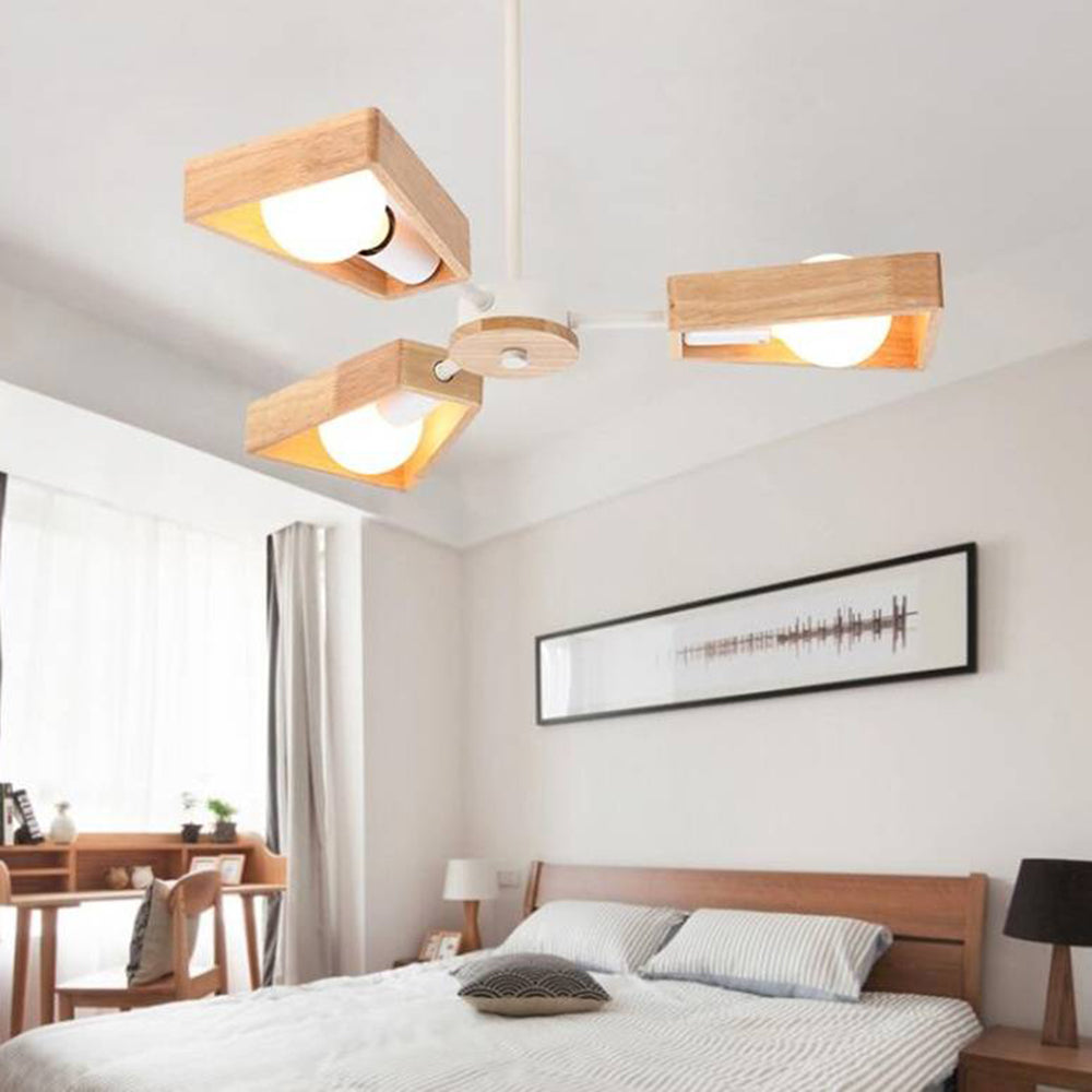 Muto moderne nordisk drejelig pendellampe i træ, 3 stilarter