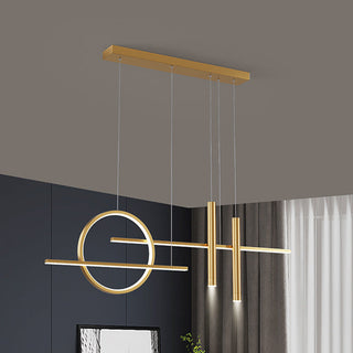 Madina Modern Pendellampa Svart/Guld LED Design Vardagsrum