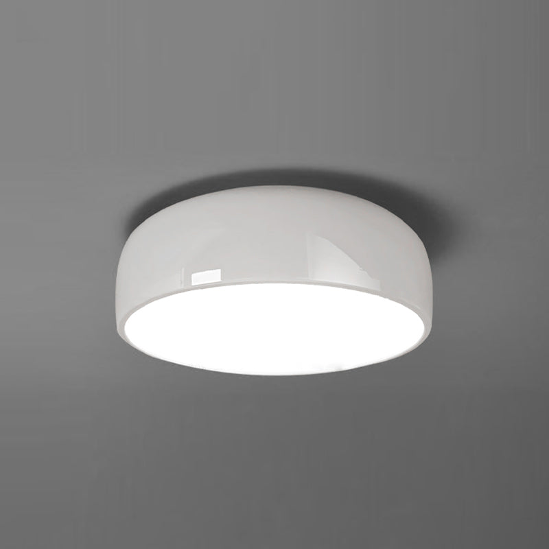 Arisha Modern Dish Shaped Metal Ceiling Light, Black/White
