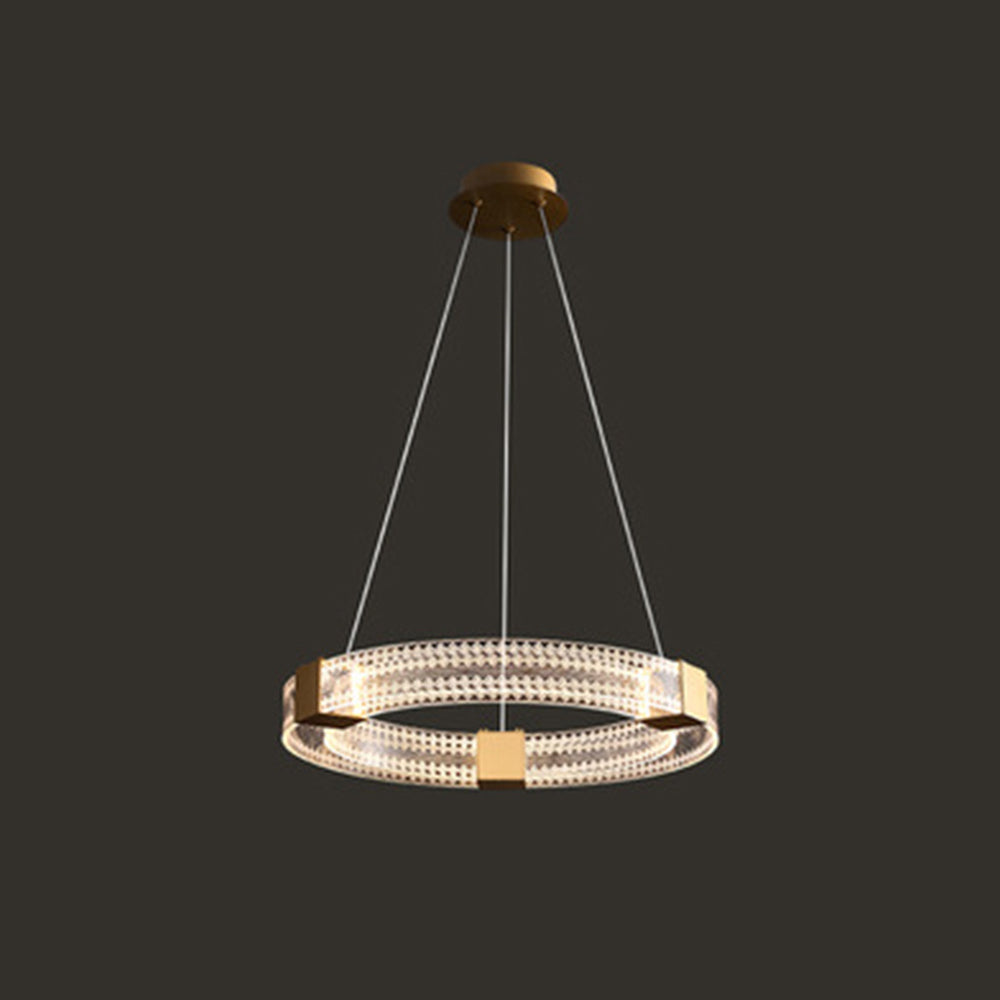 Arisha modern rund/oval pendellampa i metall, guld