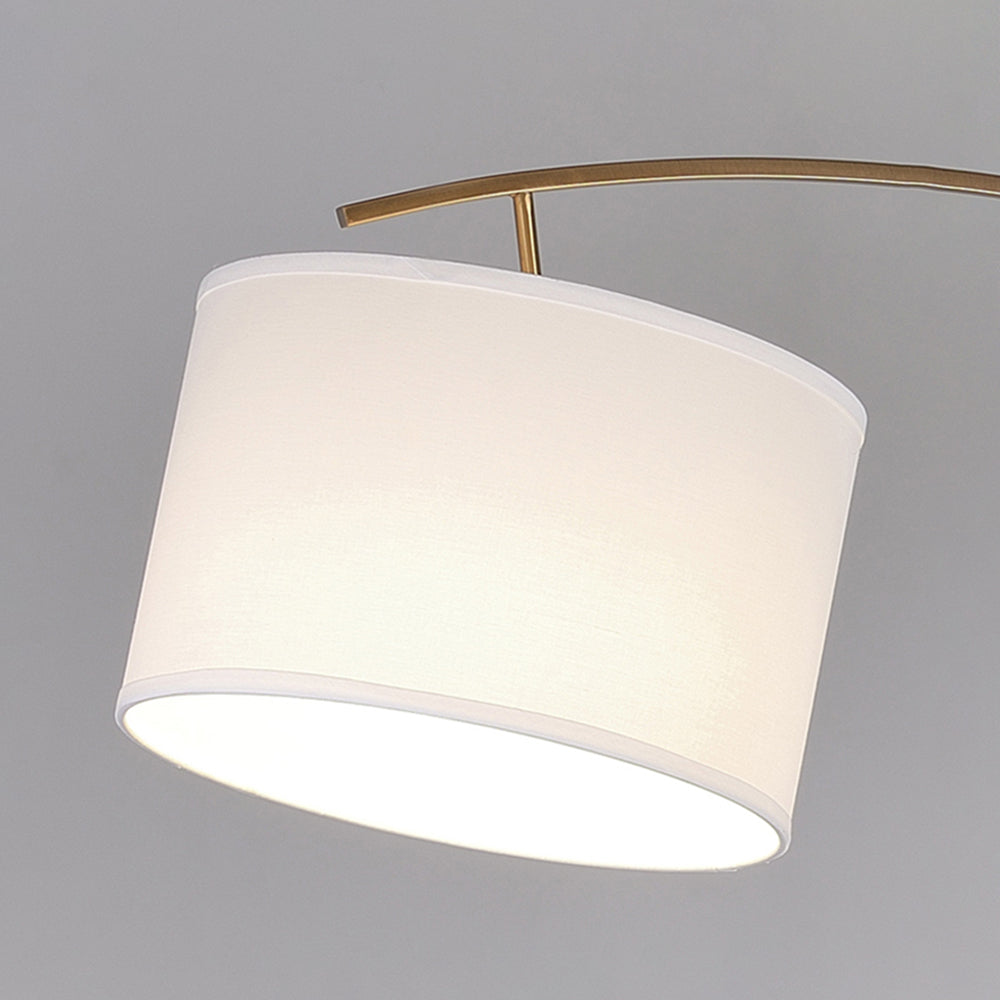 Salgado golvlampa med 3 omkopplingsbara färgtemperaturer, konstgjort tyg/metall