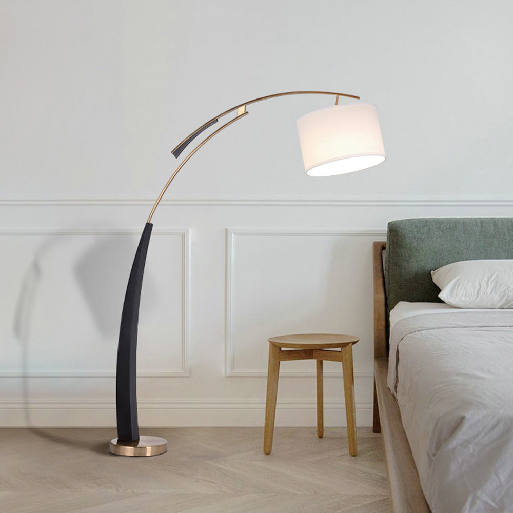 Salgado golvlampa med 3 omkopplingsbara färgtemperaturer, konstgjort tyg/metall