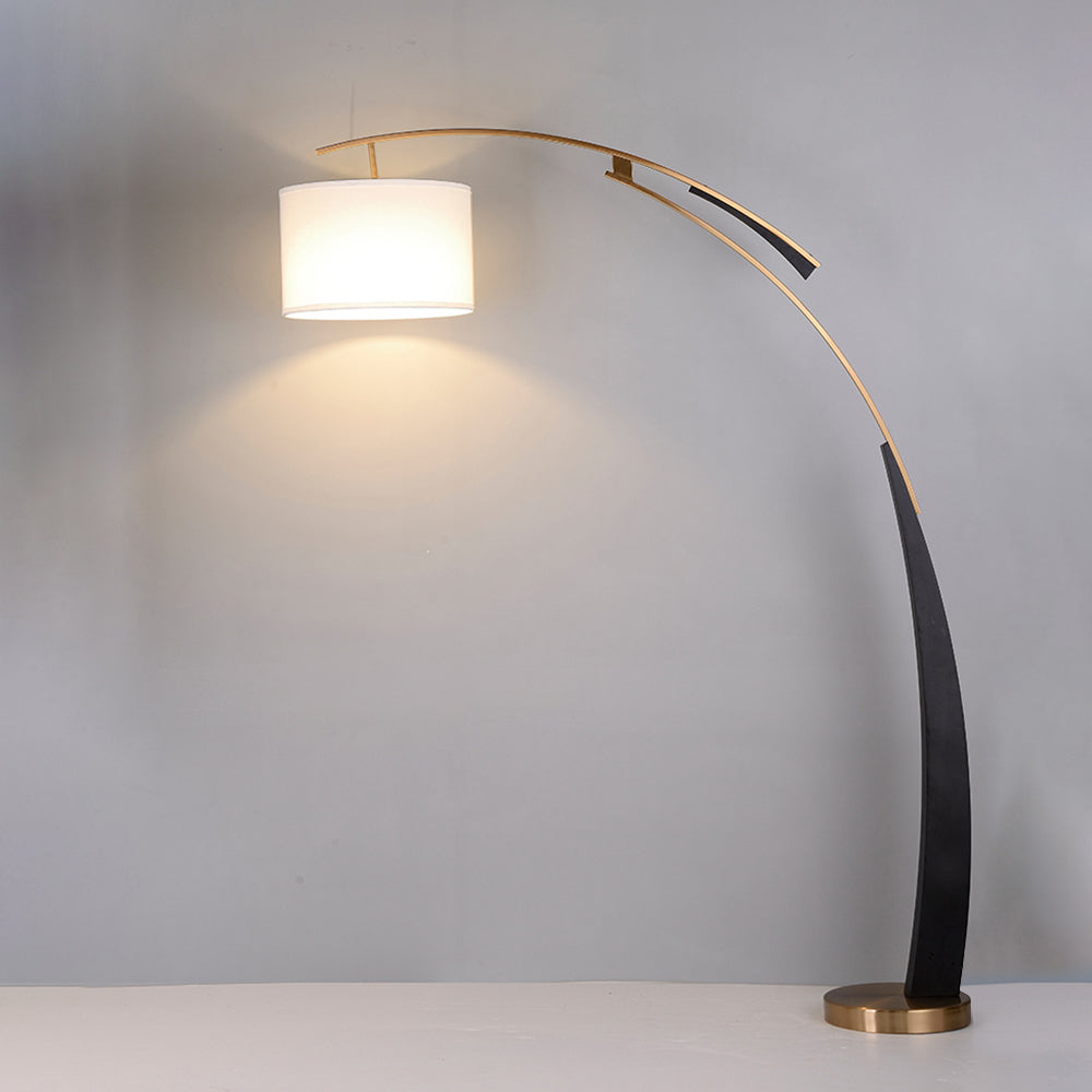 Salgado golvlampa med 3 omkopplingsbara färgtemperaturer, konstgjort tyg/metall