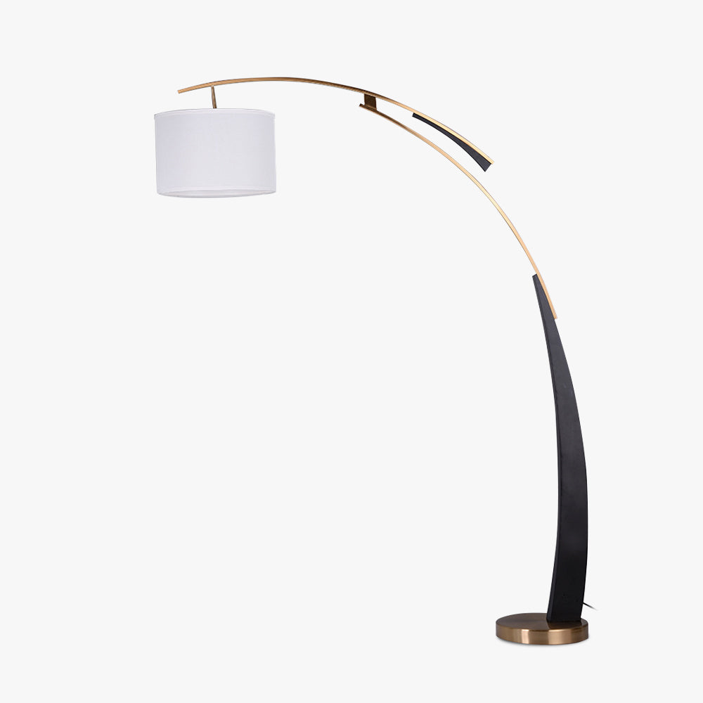 Salgado golvlampa med 3 omkopplingsbara färgtemperaturer, konstgjort tyg/metall