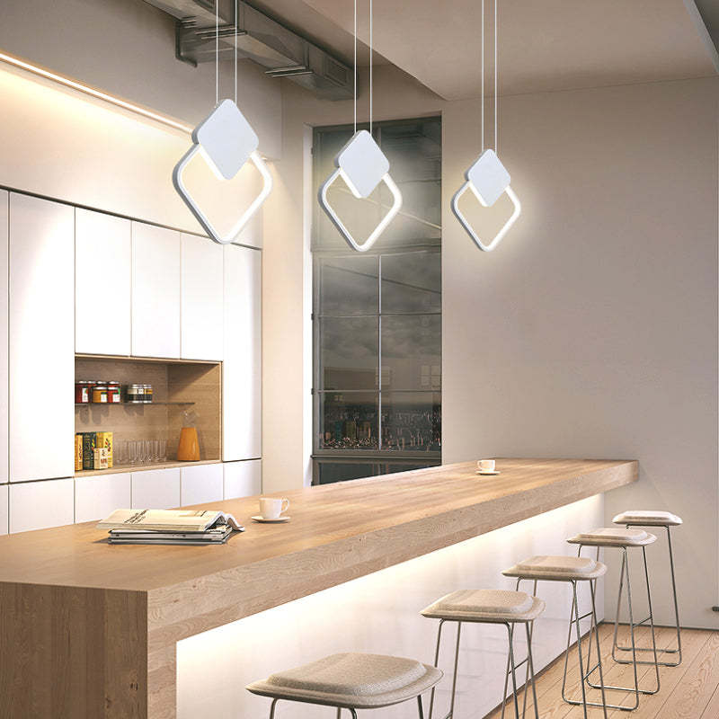 Kori modern svart/vit LED-pendellampa för vardagsrum