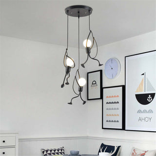 Salgado Pendellampa Retro Design Svart Metall Vardagsrum/Matsa