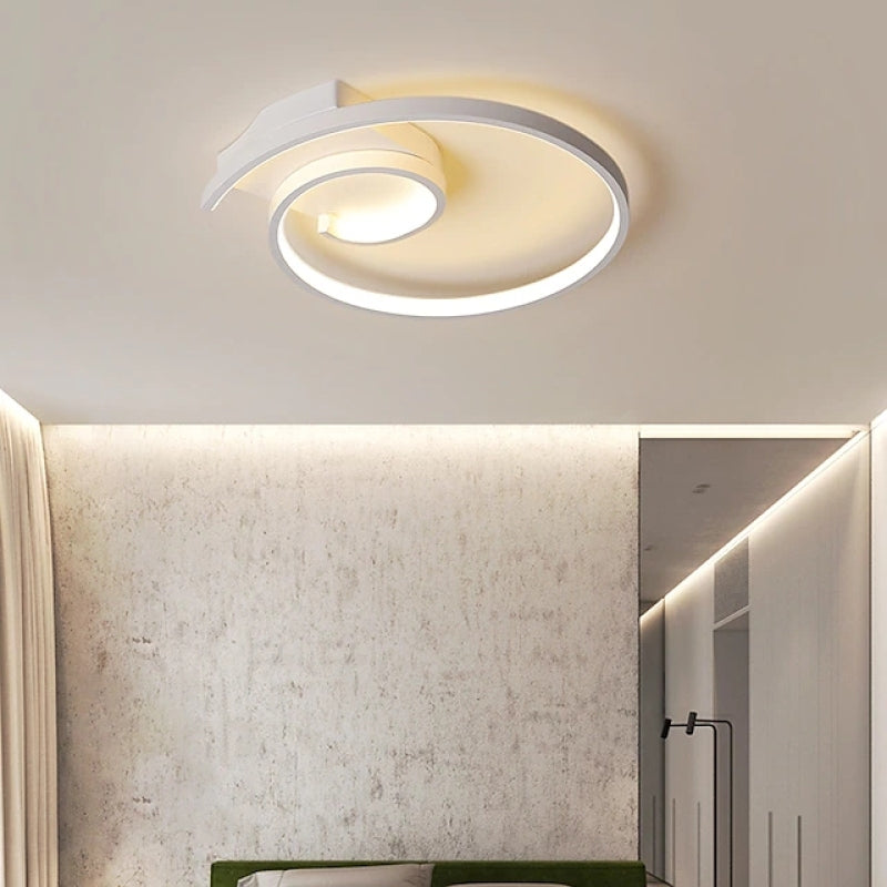 Arisha modern spiralformad taklampa i metall, svart/vit