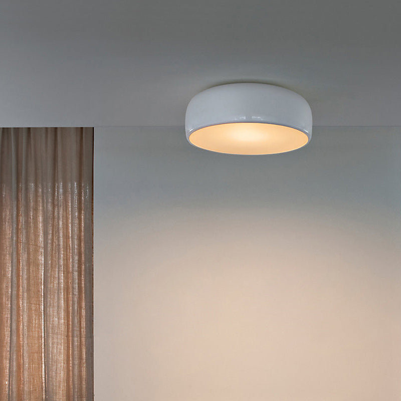 Arisha Modern Dish Shaped Metal Ceiling Light, Black/White