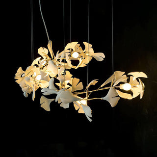 Olivia Design Ginkgo Blad Metall Keramisk LED Ljuskrona Vardagsrum Sovrum