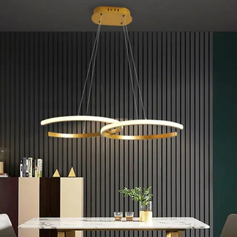 Arisha modern minimalistisk pendellampa, dubbel-C