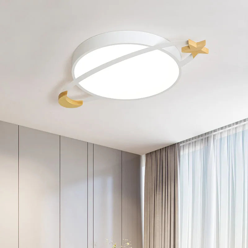 Arisha moderne rund plafond, grå/hvid/grøn
