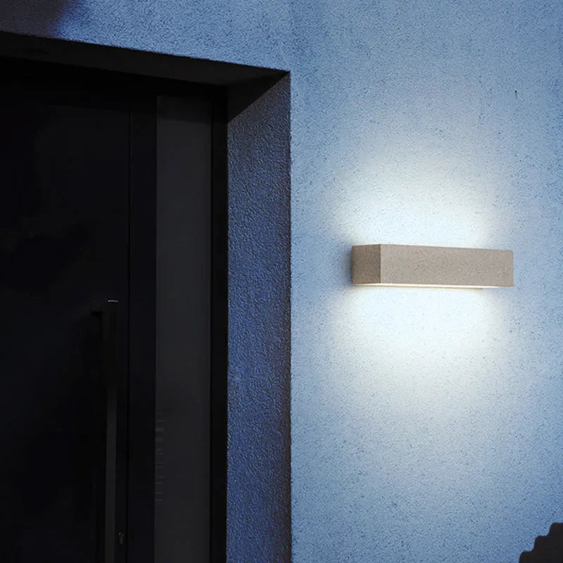 Davel LED-vegglampi fyrir utandyra, svartur og hvítur