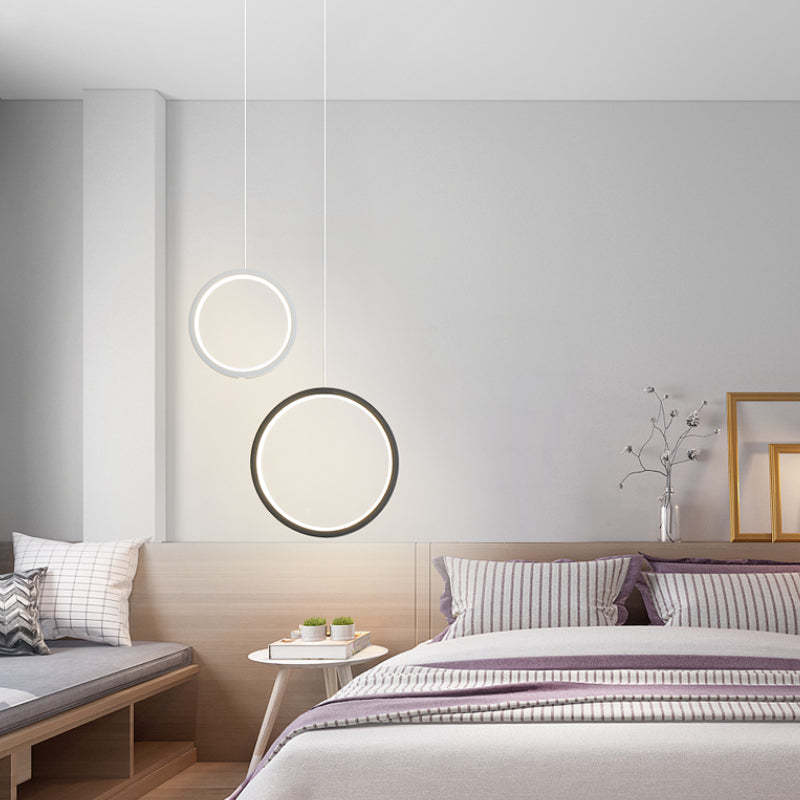 Kori modern svart/vit LED-pendellampa för vardagsrum